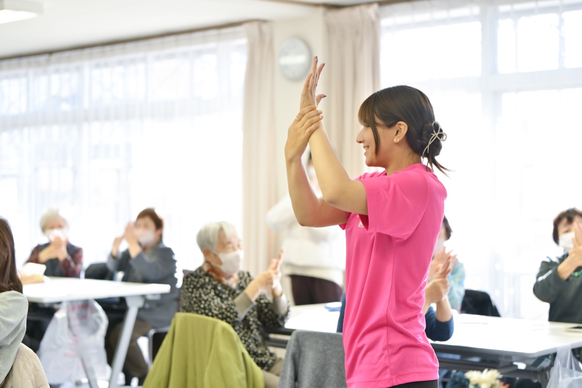 美容体操の様子
